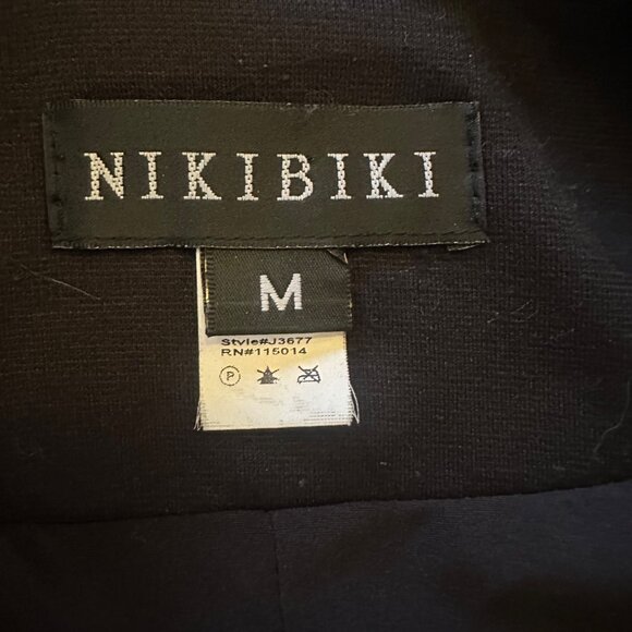 Nikibiki Womens Black Moto Jacket With Front & Back Zippers Size M - Picture 5 of 7